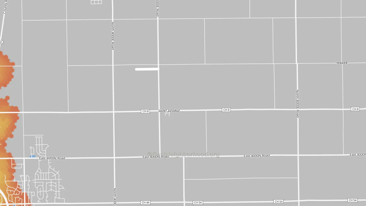 Bike Grade map of St. George, IL