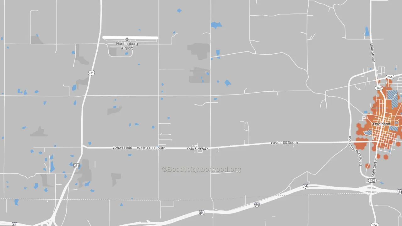 Bike Grade map of St. Henry, IN