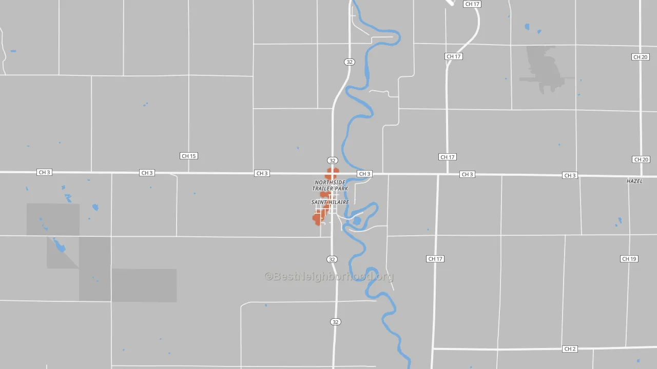 Bike Grade map of St. Hilaire, MN