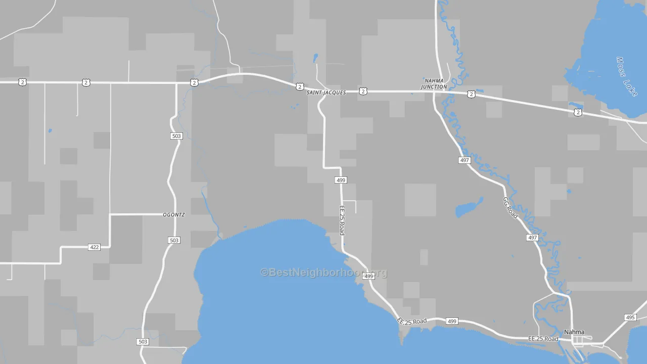 Bike Grade map of St. Jacques, MI