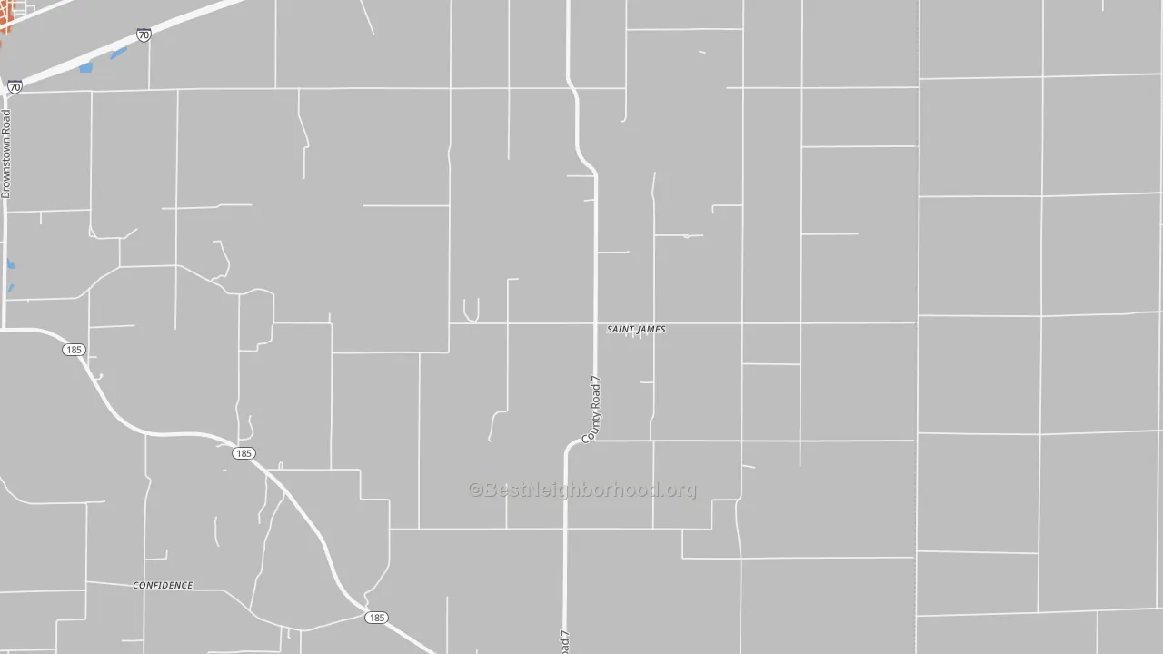 Bike Grade map of St. James, IL
