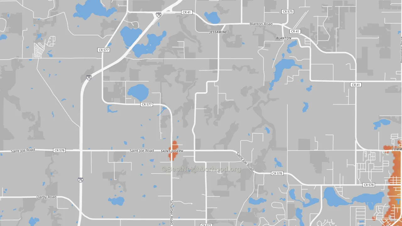 Bike Grade map of St. Joseph, FL