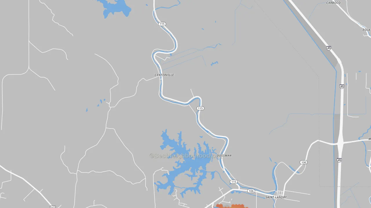 Bike Grade map of St. Landry, LA