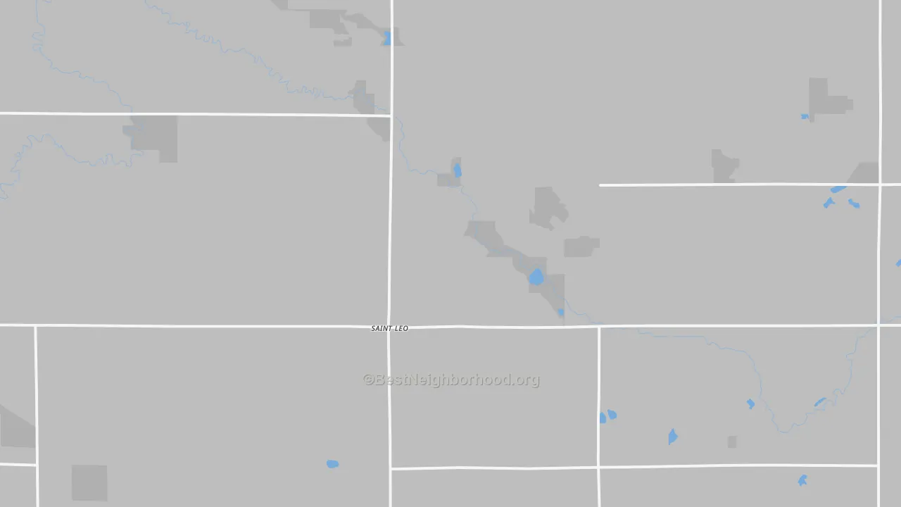 Bike Grade map of St. Leo, MN