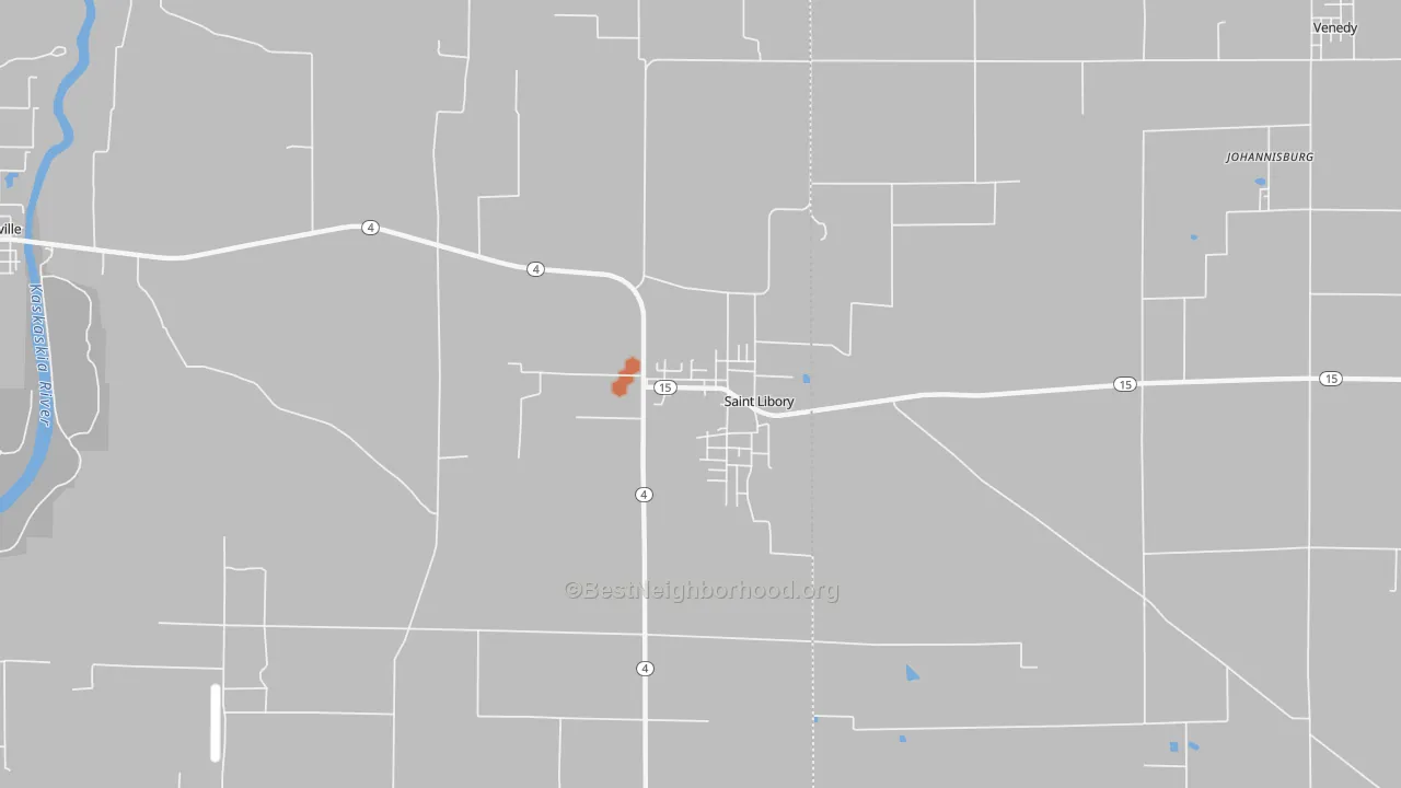 Bike Grade map of St. Libory, IL
