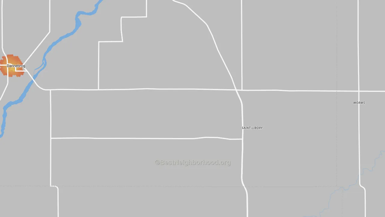 Bike Grade map of St. Libory, NE
