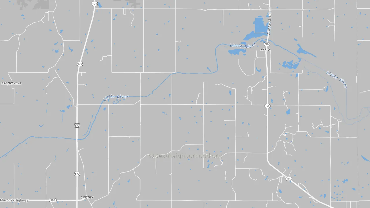 Bike Grade map of St. Louis, OK