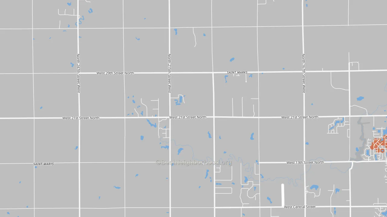 Bike Grade map of St. Marks, KS
