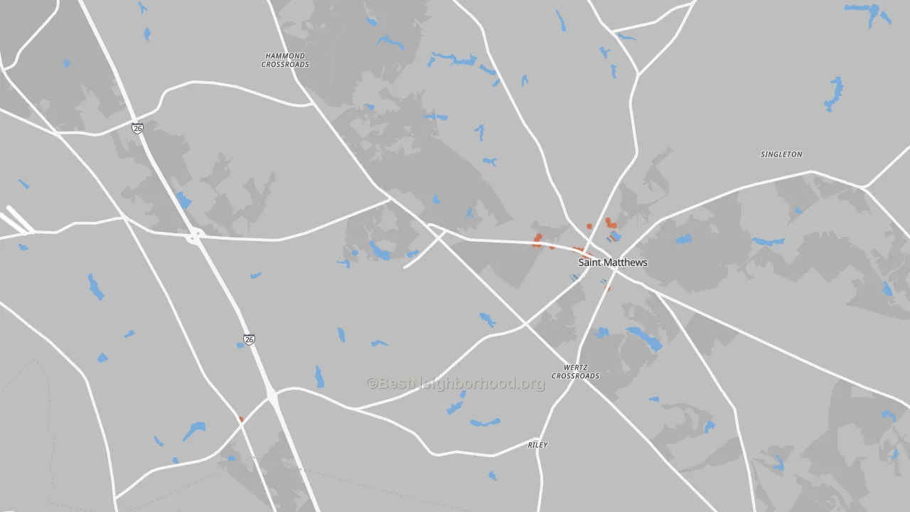 Bike Grade map of St. Matthews, SC