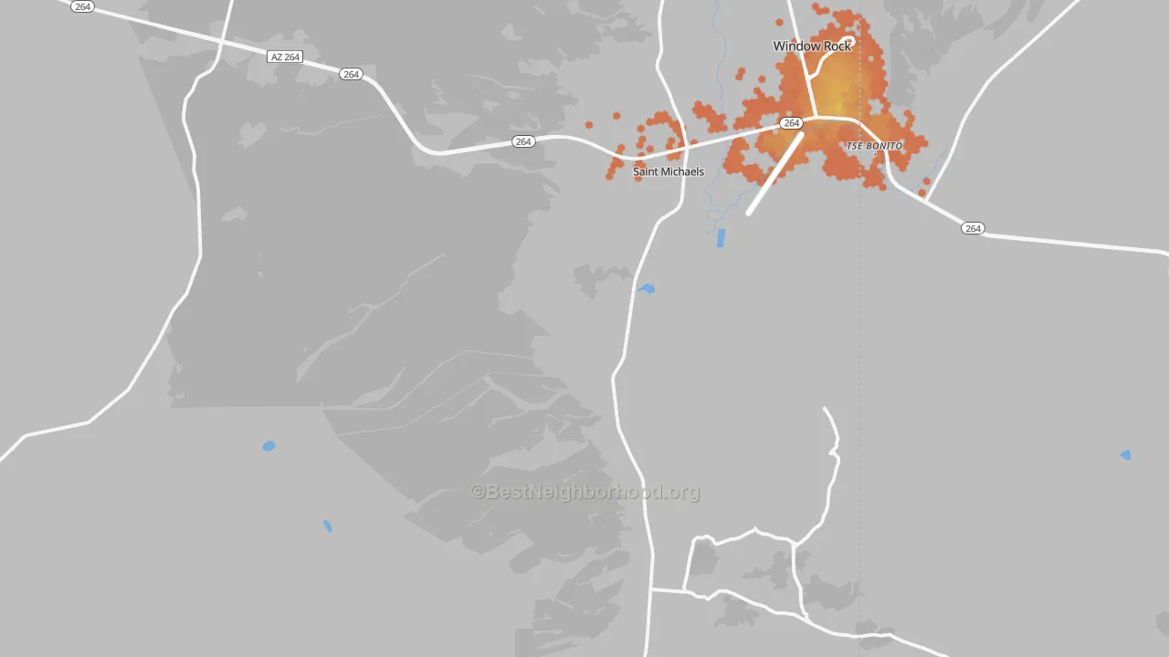 Bike Grade map of St. Michaels, AZ