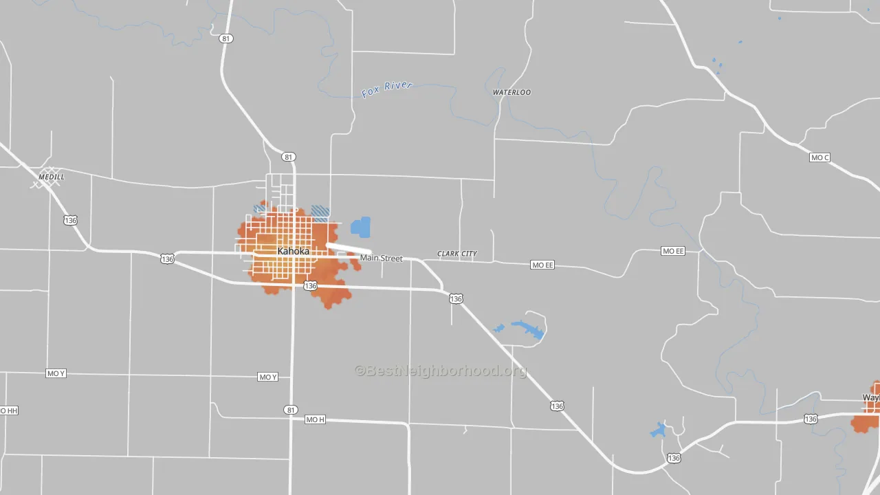 Bike Grade map of St. Patrick, MO