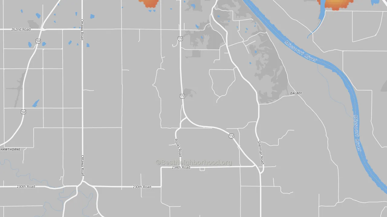 Bike Grade map of St. Pats, KS