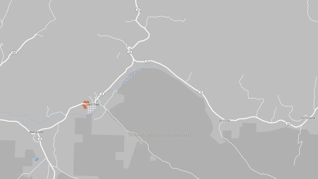 Bike Grade map of St. Paul, AR
