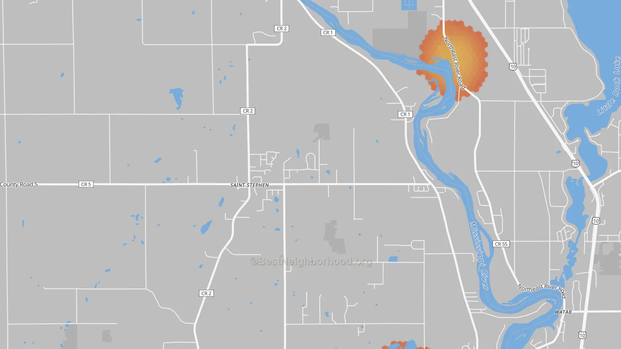 Bike Grade map of St. Stephen, MN