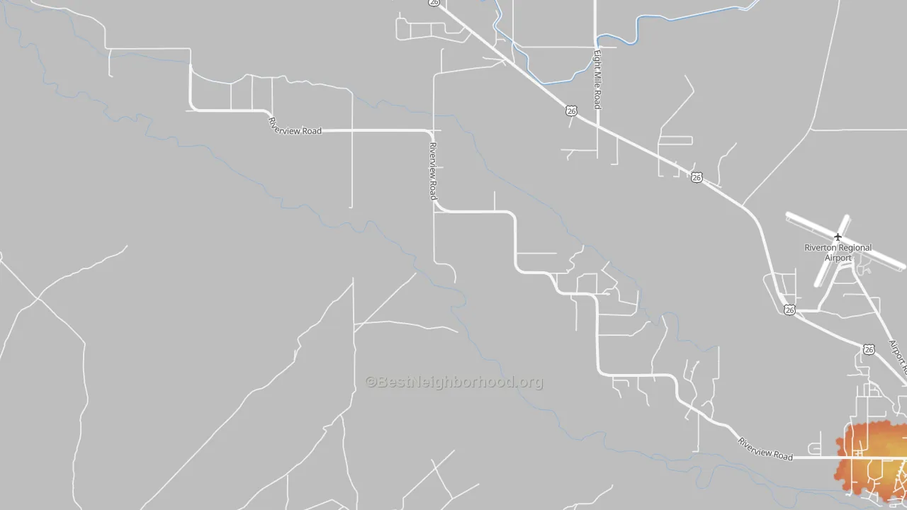 Bike Grade map of St. Stephens, WY