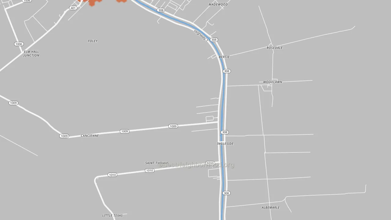 Bike Grade map of St. Thomas, LA