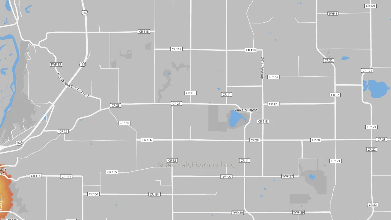 Bike Grade map of St. Thomas, MN