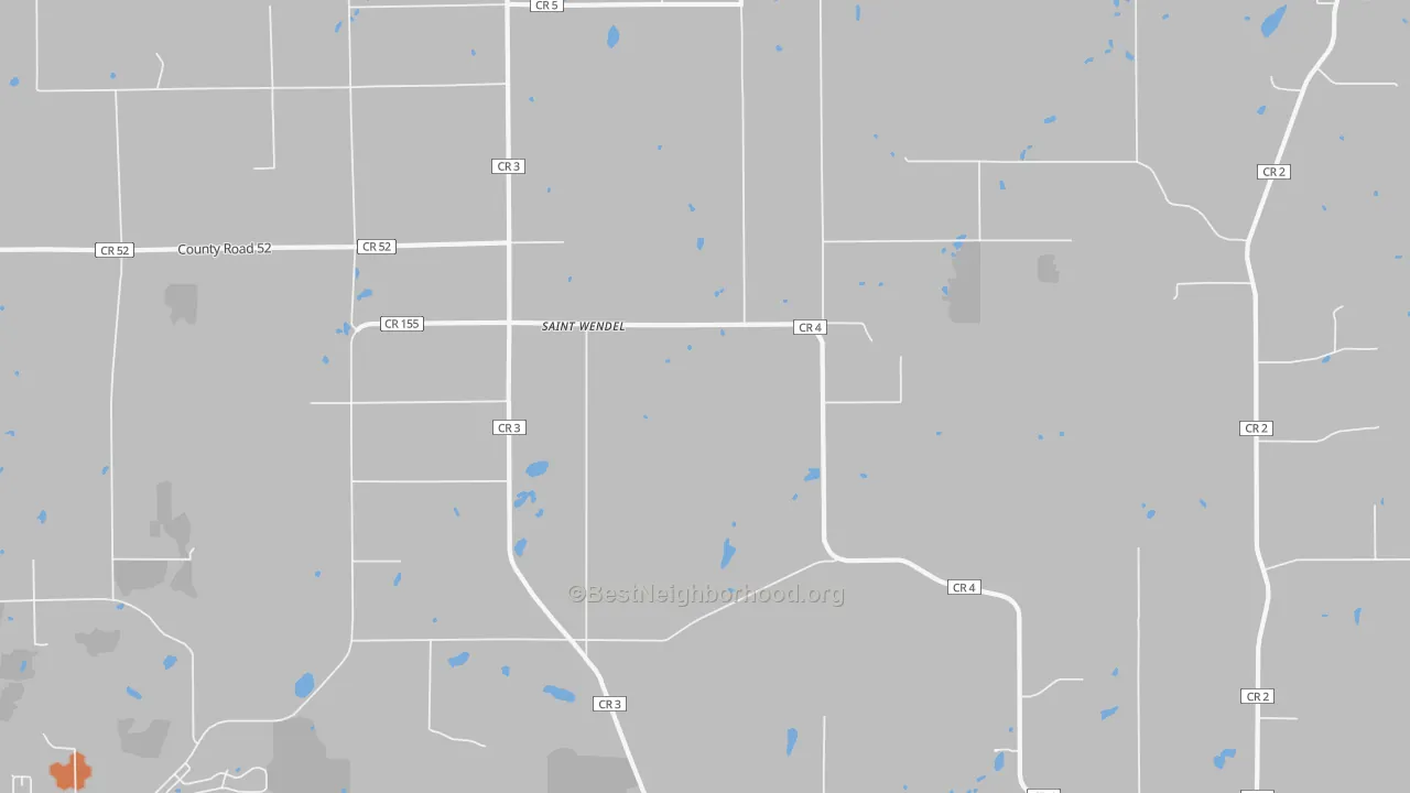 Bike Grade map of St. Wendel, MN