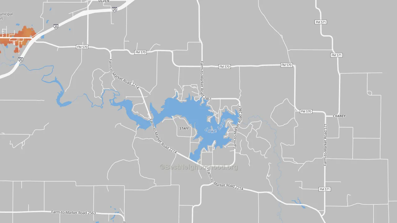 Bike Grade map of Staff, TX