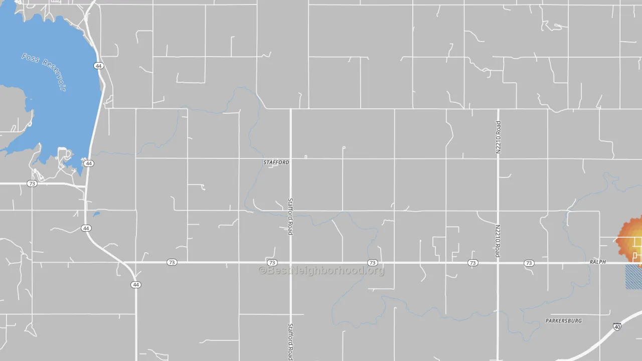 Bike Grade map of Stafford, OK
