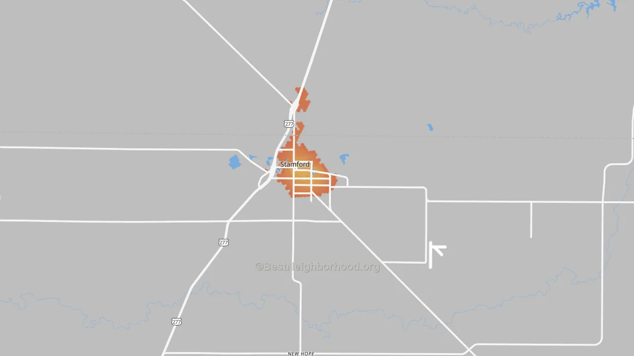 Bike Grade map of Stamford, TX