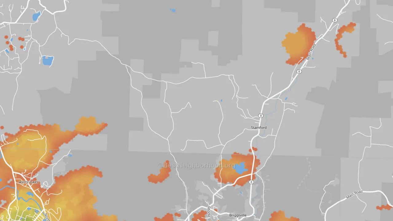 Bike Grade map of Stamford, VT