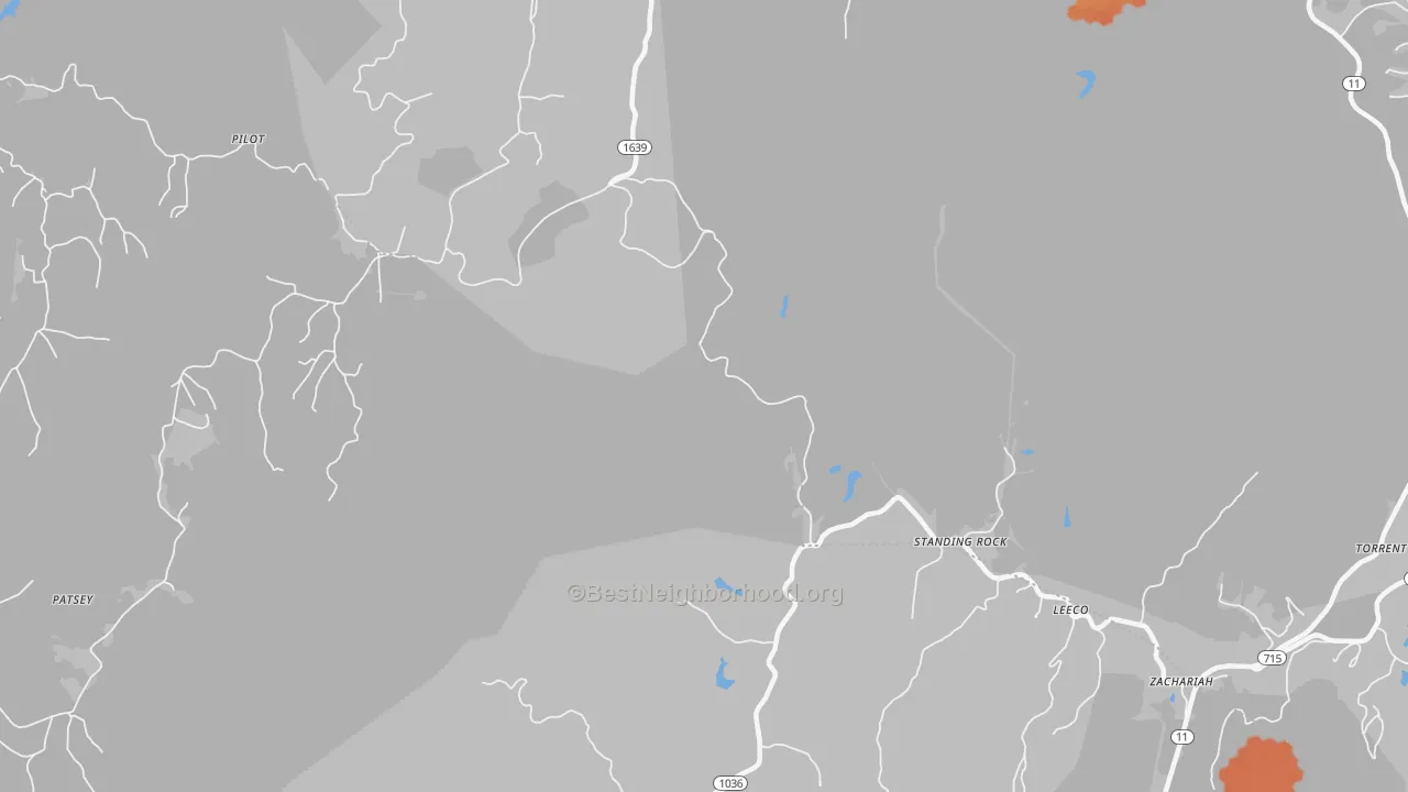 Bike Grade map of Standing Rock, KY