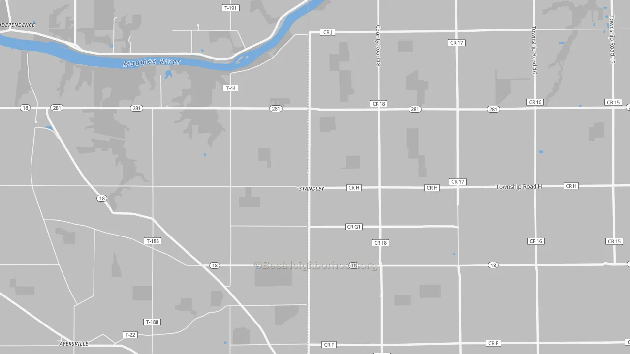 Bike Grade map of Standley, OH