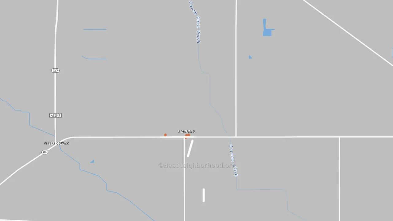 Bike Grade map of Stanfield, AZ