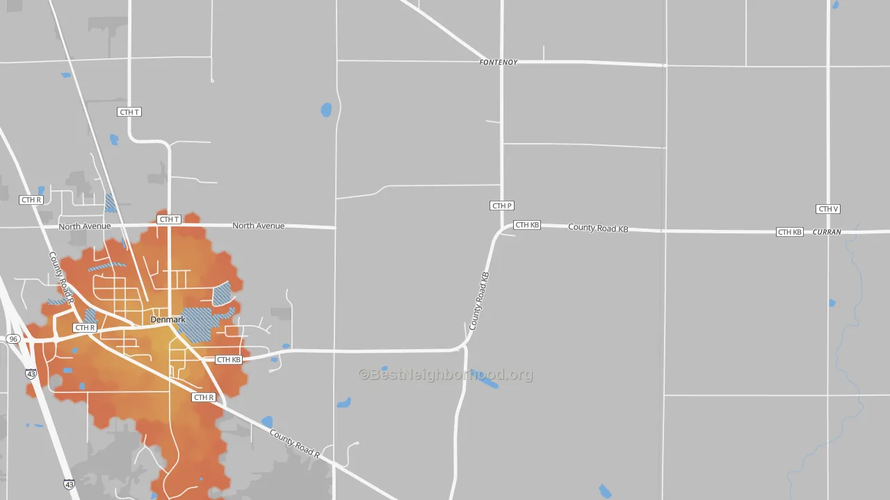 Bike Grade map of Stangelville, WI