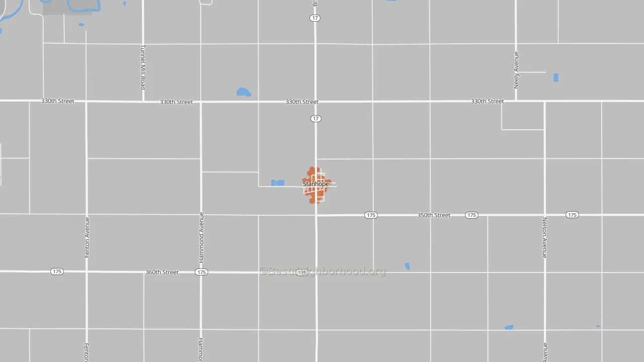 Bike Grade map of Stanhope, IA