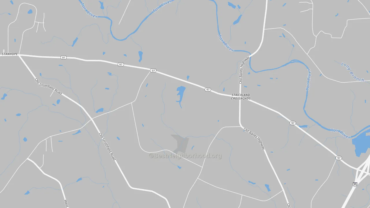 Bike Grade map of Stanhope, NC