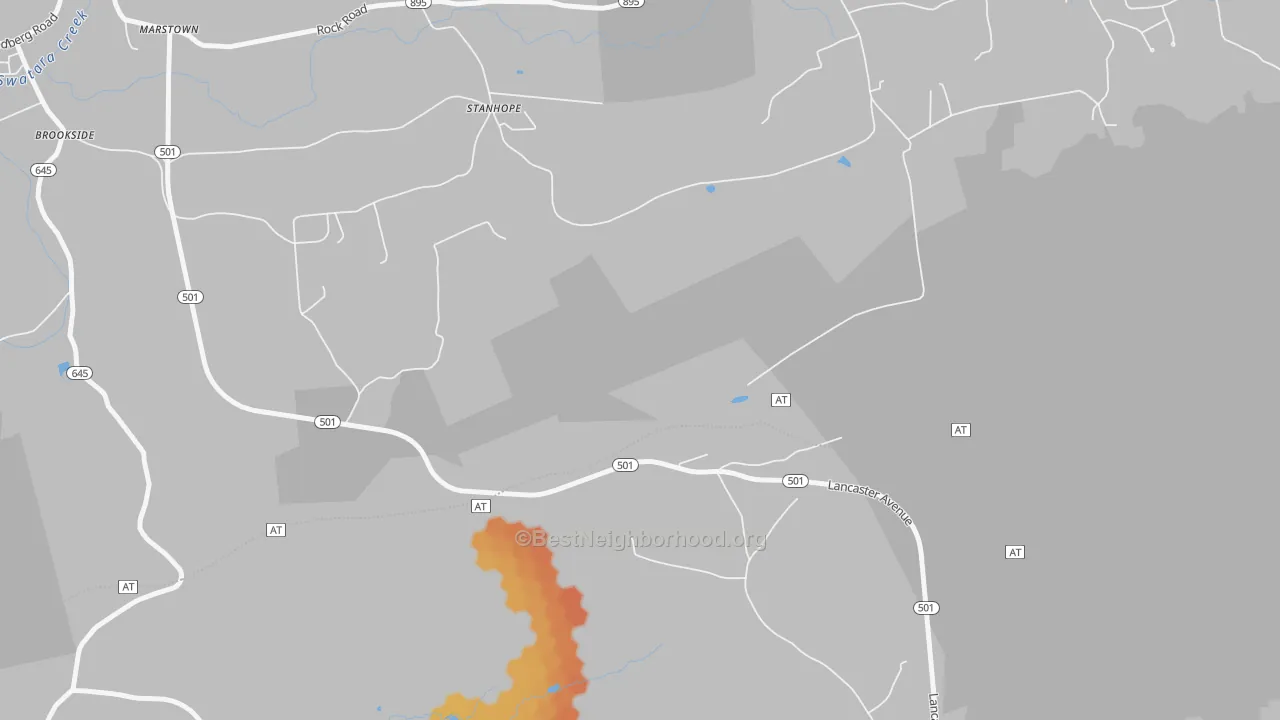 Bike Grade map of Stanhope, PA