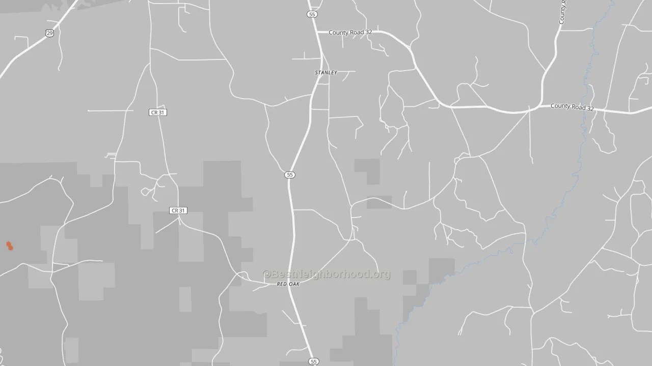 Bike Grade map of Stanley, AL