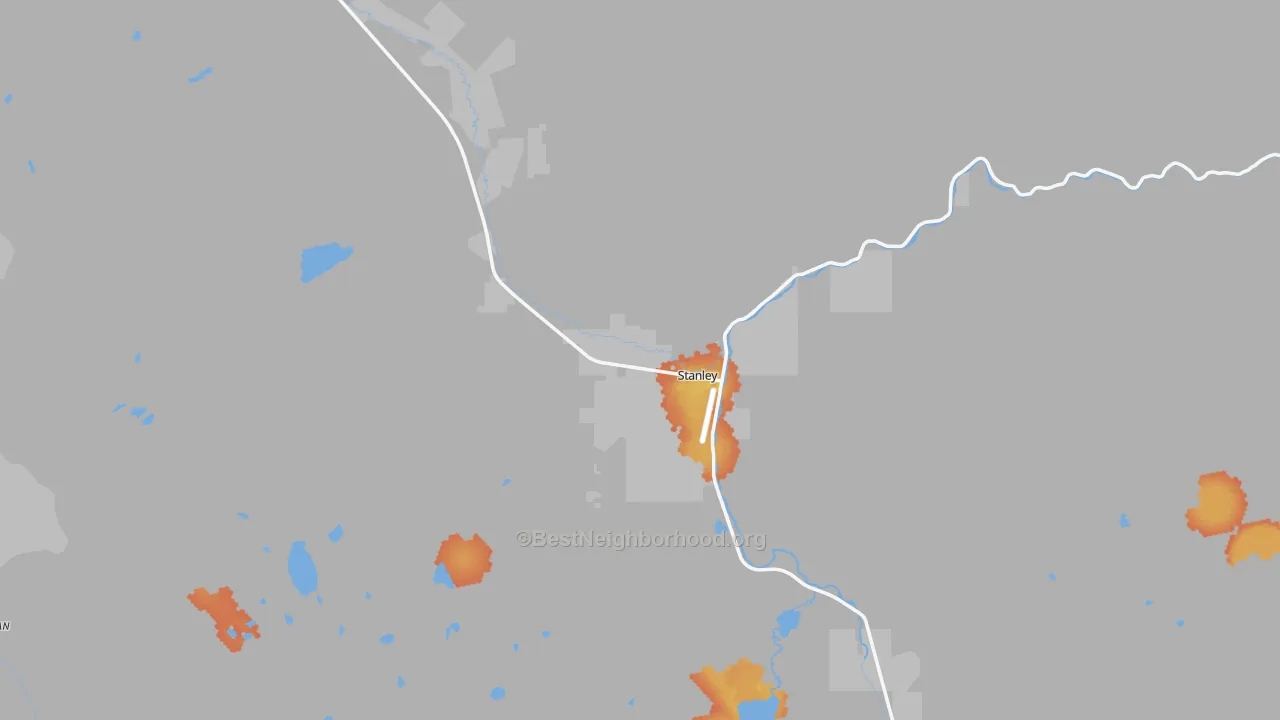 Bike Grade map of Stanley, ID