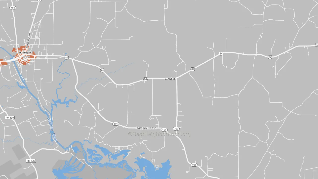 Bike Grade map of Stanley, LA