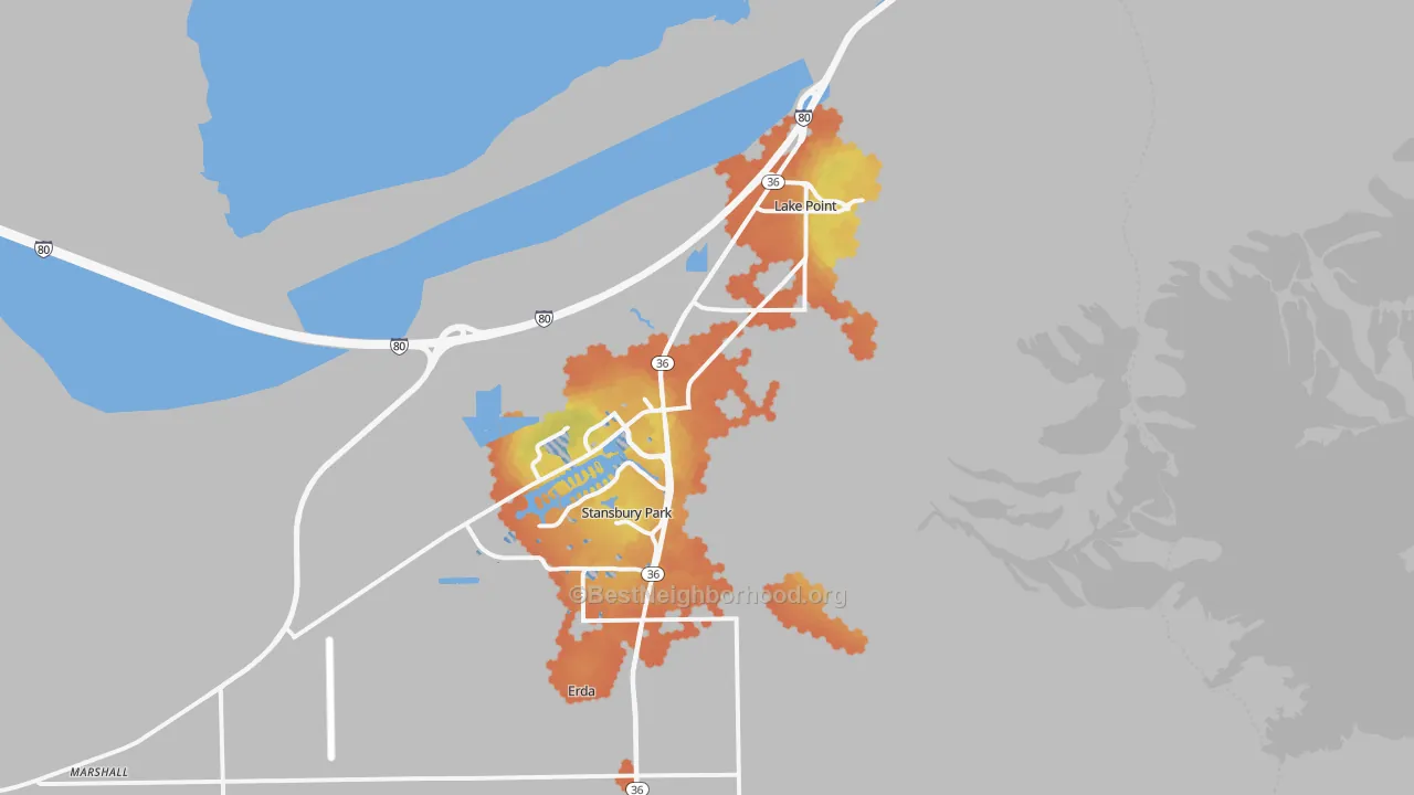Bike Grade map of Stansbury Park, UT