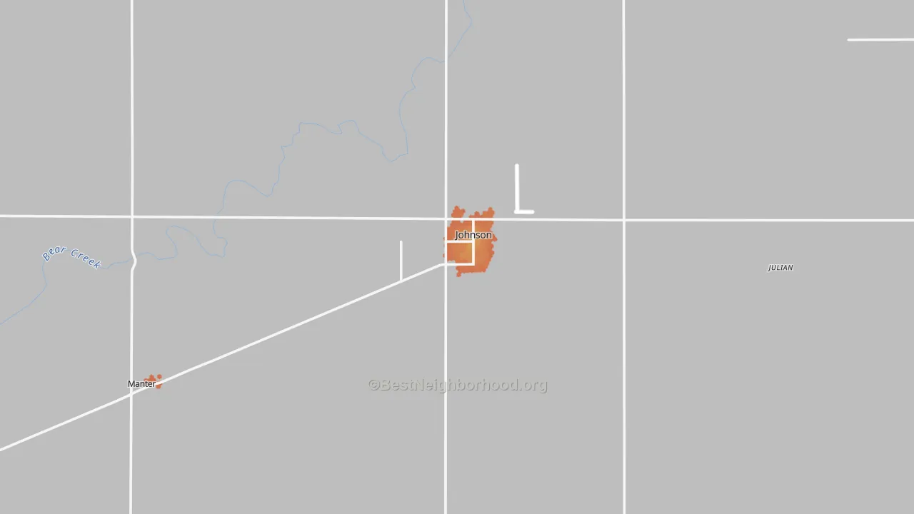 Bike Grade map of Stanton County, KS