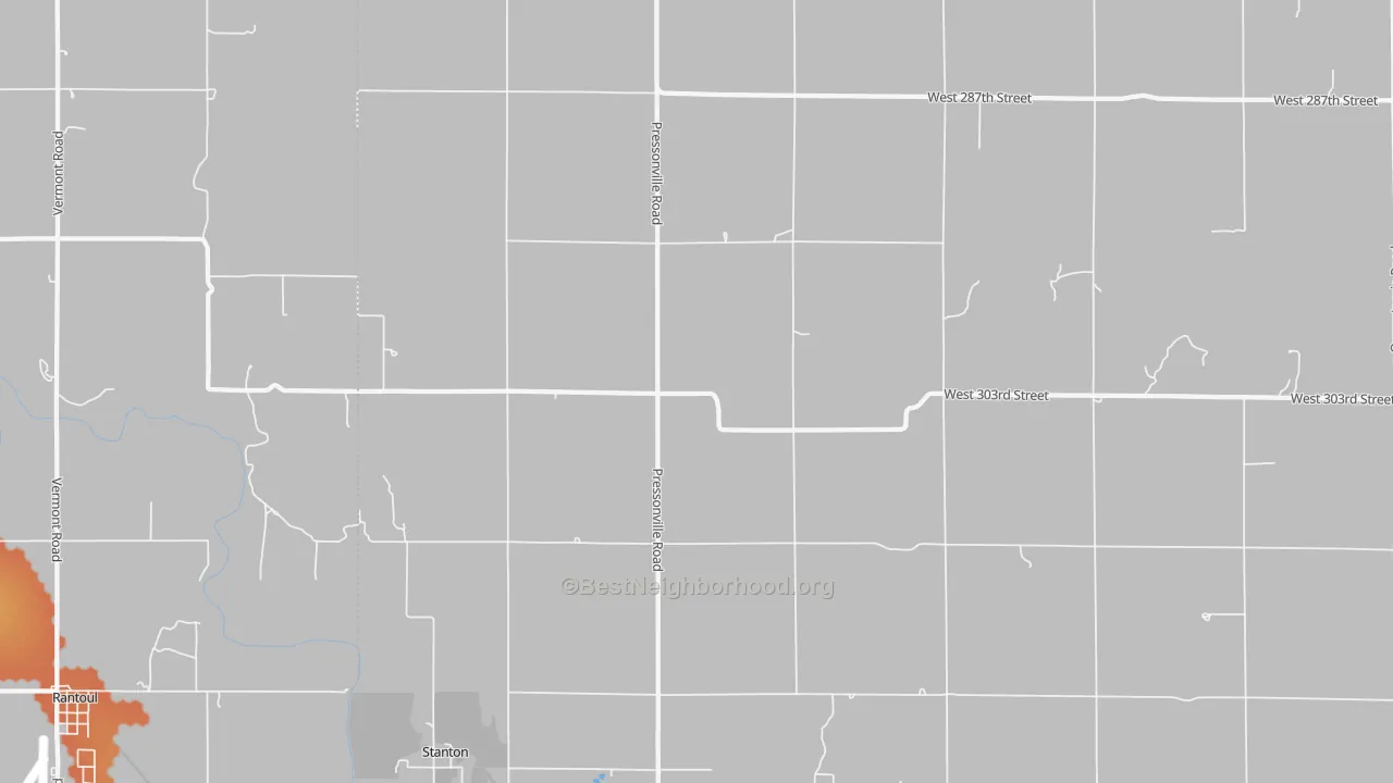 Bike Grade map of Stanton, KS