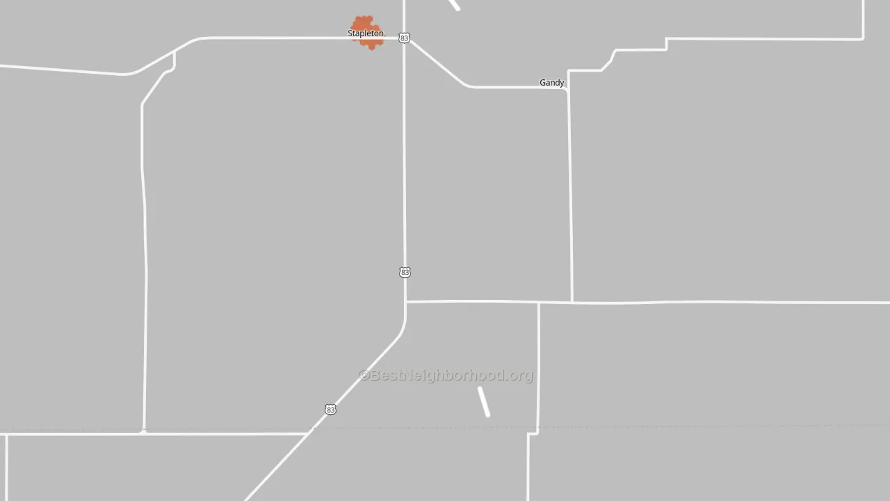 Bike Grade map of Stapleton, NE