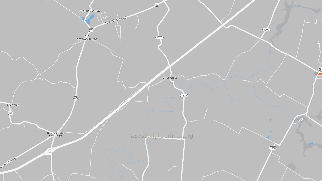 Bike Grade map of Star Mills, KY