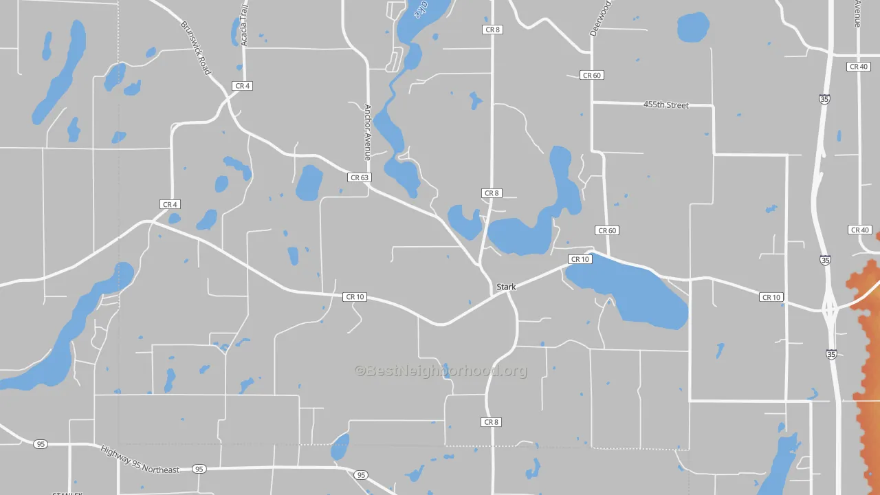 Bike Grade map of Stark, MN