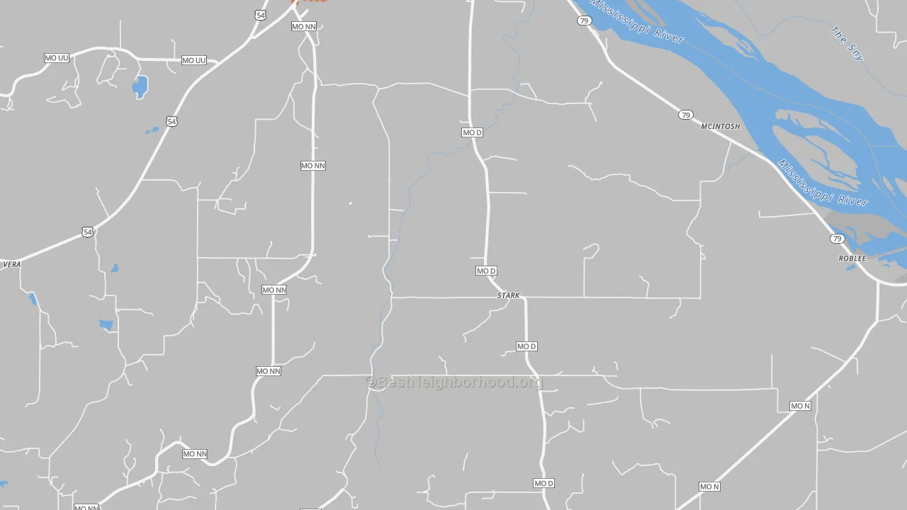 Bike Grade map of Stark, MO