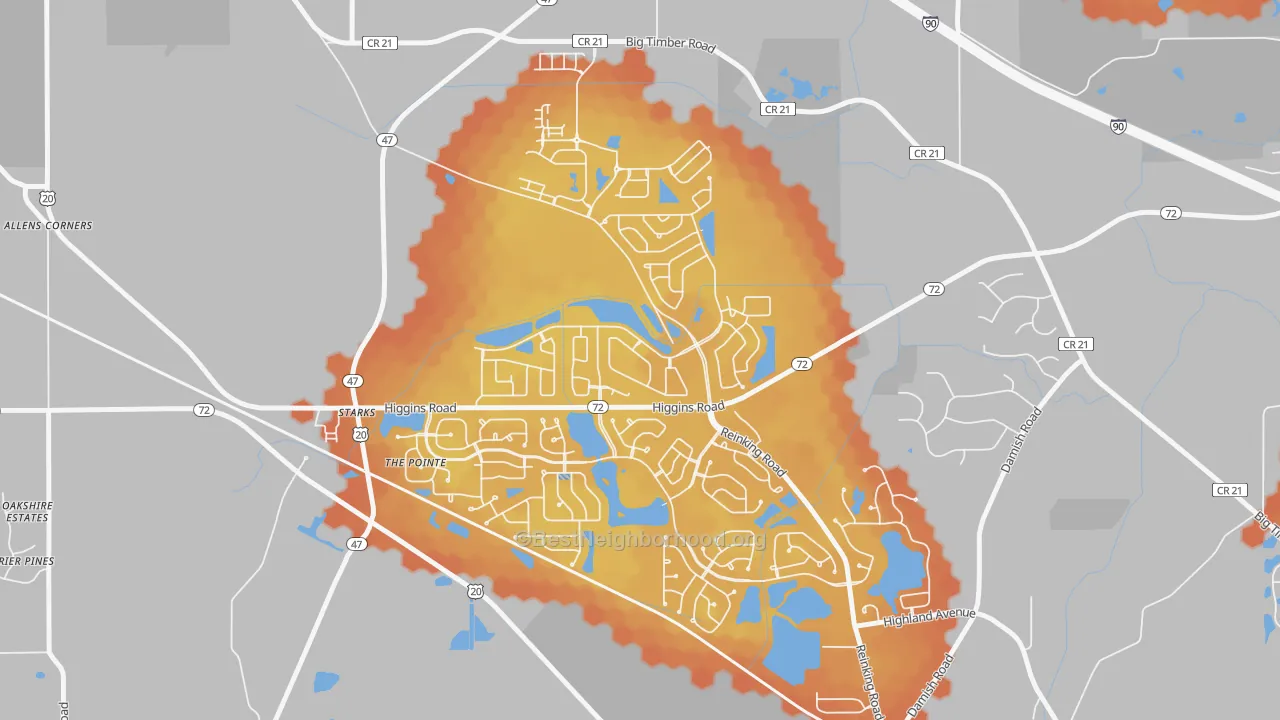 Bike Grade map of Starks, IL