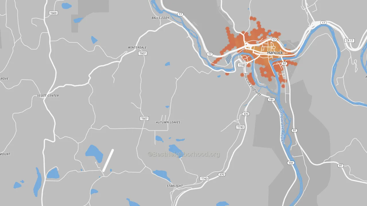 Bike Grade map of Starlight, PA