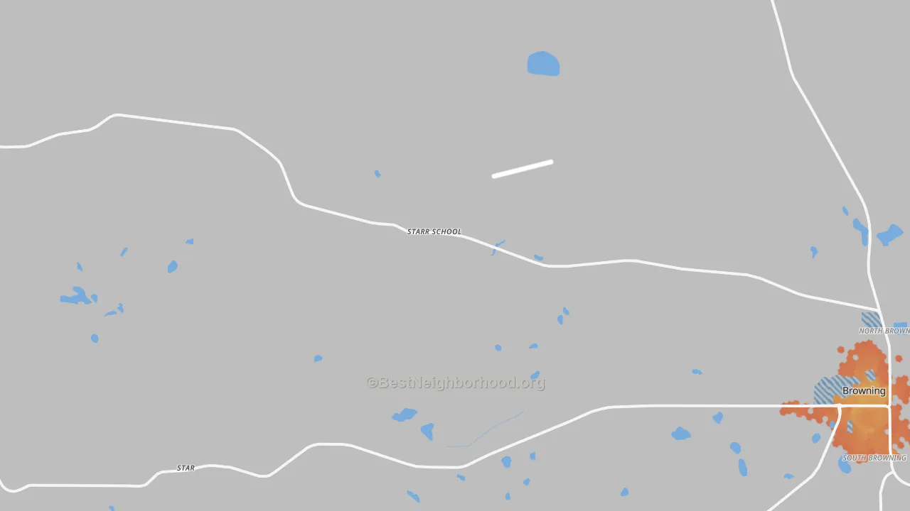 Bike Grade map of Starr School, MT