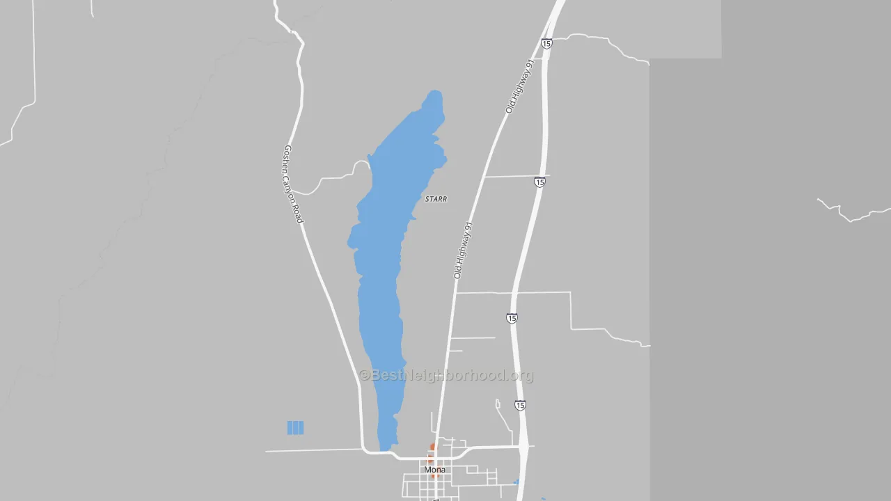 Bike Grade map of Starr, UT
