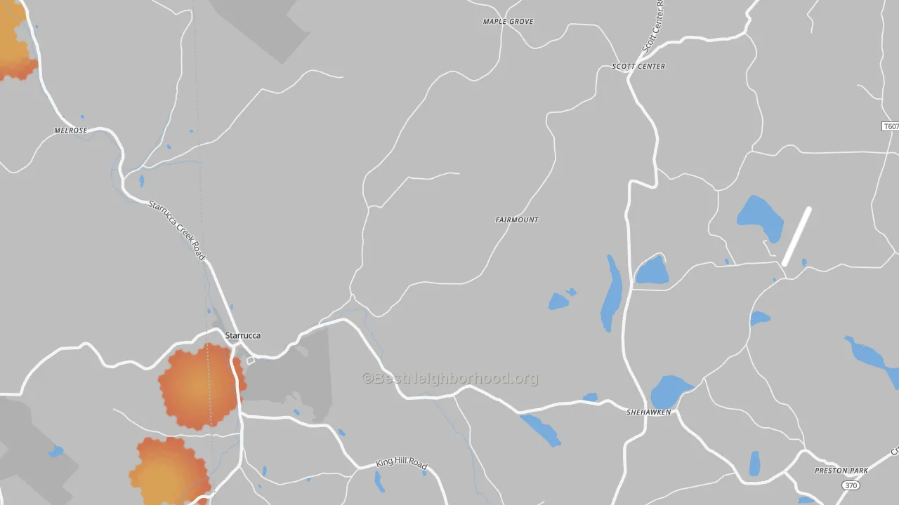 Bike Grade map of Starrucca, PA