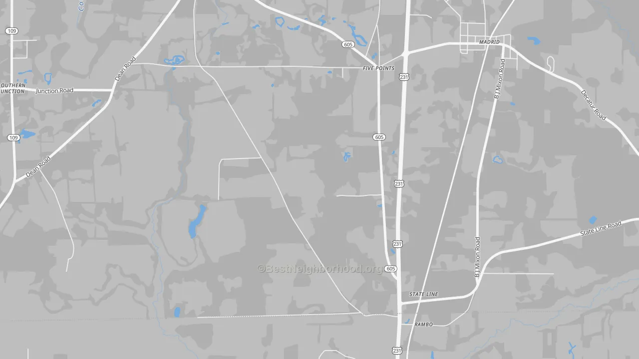 Bike Grade map of State Line, AL