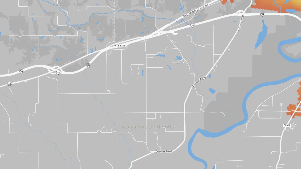 Bike Grade map of State Line, IN